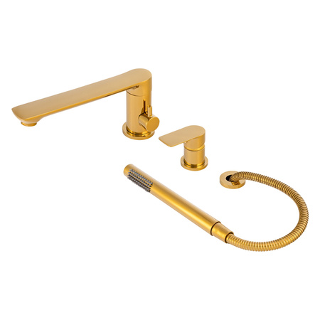 GRIFO DE BAÑERA DE 3 AGUJEROS S-1217G DORADO