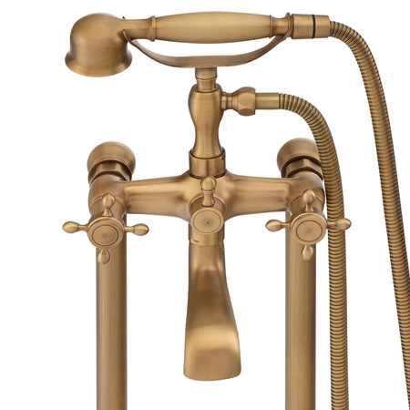 GRIFO DE BAÑERA CAMILLA INDEPENDIENTE RETRO S-1071V ORO ANTIGUO