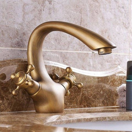 GRIFO DE LAVABO S-1090 RETRO ORO ANTIGUO