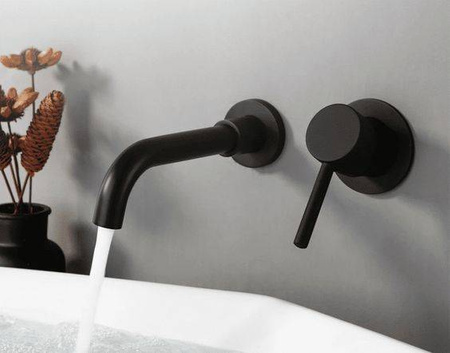 GRIFO DE LAVABO ROSA EMPOTRADO S-1077B NEGRO