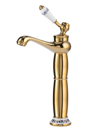 GRIFO DE LAVABO PALOMA ALTO RETRO S-1108G DORADO