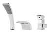 GRIFO DE BAÑERA DE 3 AGUJEROS CASCADE PARA BORDE DE BAÑERA S-1169 CROMO