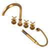 GRIFO DE BAÑERA VERANNI DE 5 AGUJEROS S-1104V ORO ANTIGUO