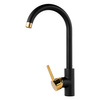 GRIFO DE COCINA ROSA PARA FREGADERO S-1003BG NEGRO/DORADO
