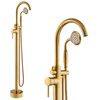 GRIFO DE BAÑERA ROSA RETRO EXENTO S-1221G DORADO