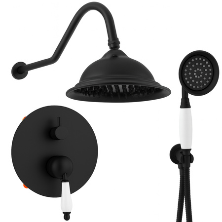CONJUNTO DE DUCHA EMPOTRADO RETRO S-1175B NEGRO