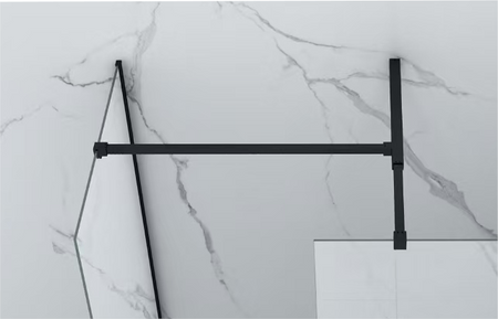 MAMPARA DE DUCHA PALMER WALK-IN DOBLE DE 2 PARTES 90x200 120x200 TRANSPARENTE NEGRA