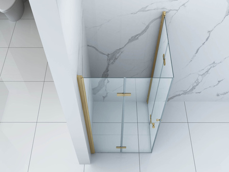 CABINA DE DUCHA BAXLER CUADRADA TRANSPARENTE - 80X80X190 DORADA