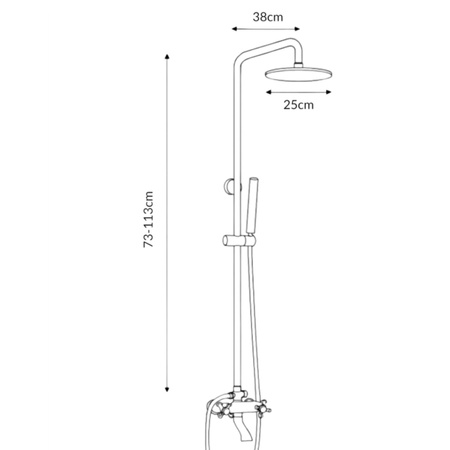 CONJUNTO DE DUCHA EXTERNO RETRO CAMILLA S-1197G DORADO