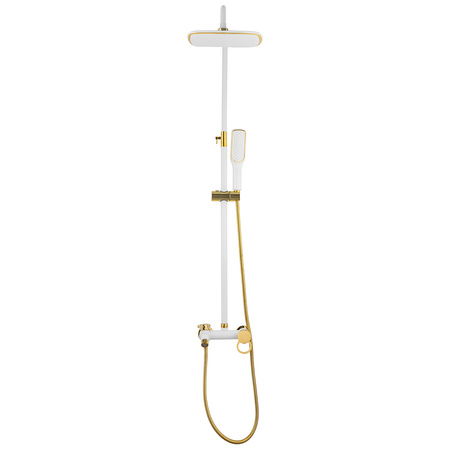 CONJUNTO DE DUCHA SENTINI SUPERFICIAL S-1191WG BLANCO/DORADO
