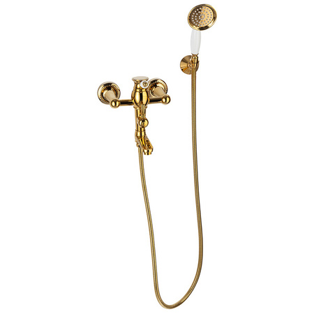 GRIFO DE BAÑERA VERONA DE PARED RETRO S-1185G DORADO