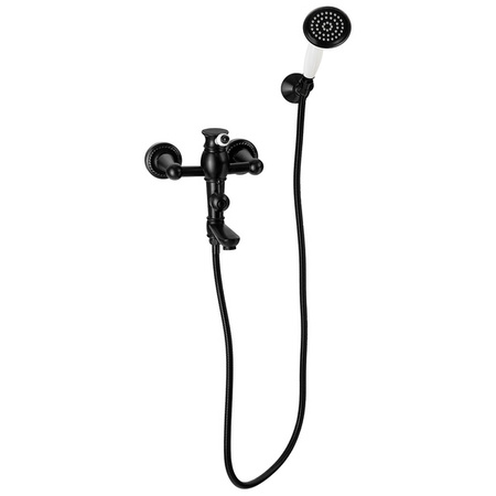 GRIFO DE BAÑERA VERONA DE PARED RETRO S-1185B NEGRO