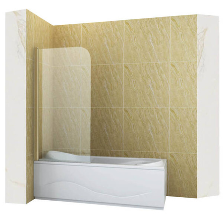 Mampara de baño MARION de 1 hoja 70x140 móvil dorado cepillado