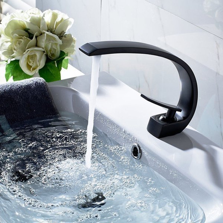 GRIFO DE LAVABO MOON DE PIE S-1080B NEGRO