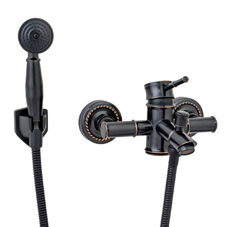GRIFO DE BAÑERA DE PARED RETRO LAURA S-1182BV NEGRO