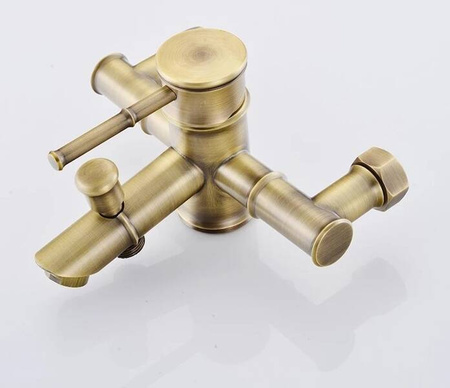 GRIFO DE BAÑERA DE PARED RETRO LAURA S-1182VG ORO ANTIGUO