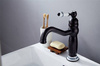 GRIFO DE LAVABO PALOMA DE PIE RETRO S-1109 NEGRO