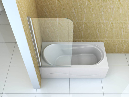 BIOMBO DE BAÑERA MARION DE 1 HOJA 70X140 MÓVIL CROMADO