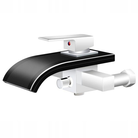 GRIFO DE BAÑERA DE PARED DE VIDRIO LUNA S-1012 CROMO