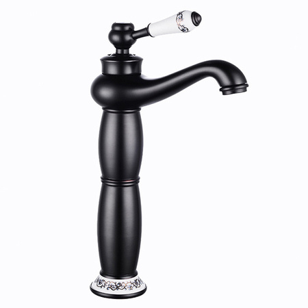 Grifo de lavabo Paloma alto retro SEM-1108 negro