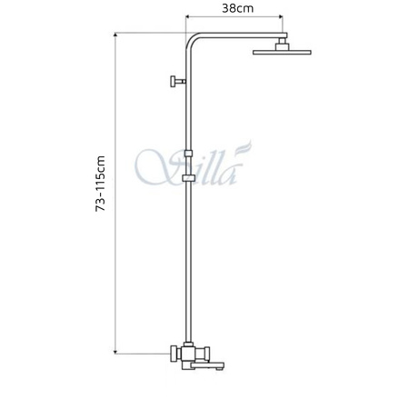 CONJUNTO DE DUCHA EXTERIOR AURORA S-1199B NEGRO