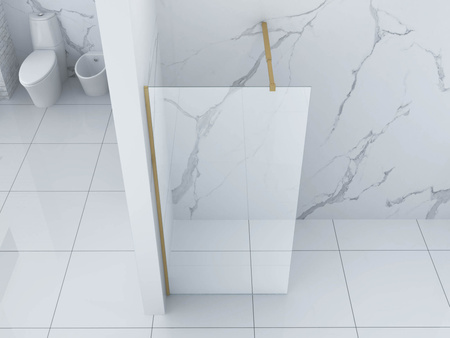 MAMPARA DE DUCHA WALK-IN 80x200 TRANSPARENTE DORADA
