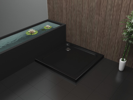 PLATO DE DUCHA CUADRADO SLIM 90x90 NEGRO