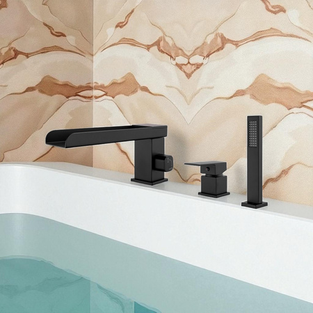 GRIFO DE BAÑERA DE 3 AGUJEROS S-1218B NEGRO