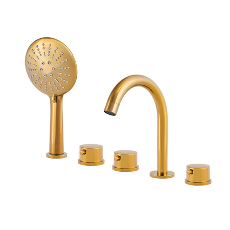 GRIFO DE BAÑERA DE 5 AGUJEROS S-1216G DORADO