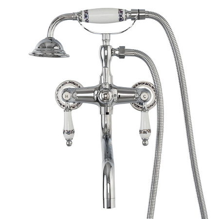 GRIFO DE BAÑERA DE PARED PALOMA RETRO S-1184 CROMO