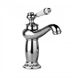 GRIFO DE LAVABO PALOMA DE PIE BAJO RETRO S-1107 CROMADO