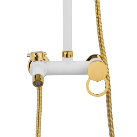 CONJUNTO DE DUCHA SENTINI SUPERFICIAL S-1191WG BLANCO/DORADO