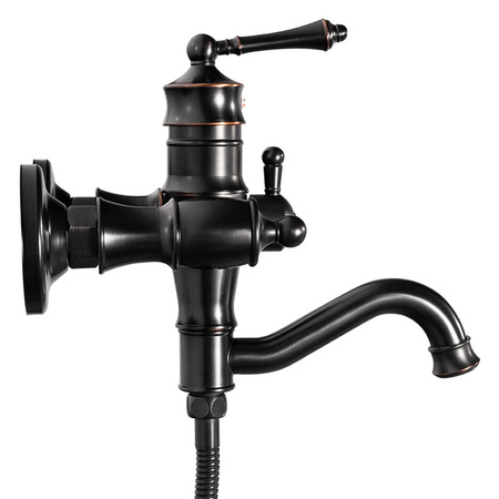 GRIFO DE BAÑERA DE PARED ADELITA RETRO S-1181BG NEGRO