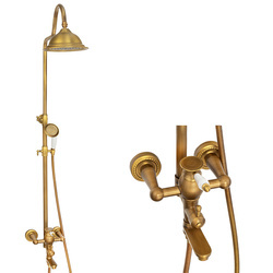 CONJUNTO DE DUCHA RETRO VERONA EXTERIOR S-1186V ORO VIEJO