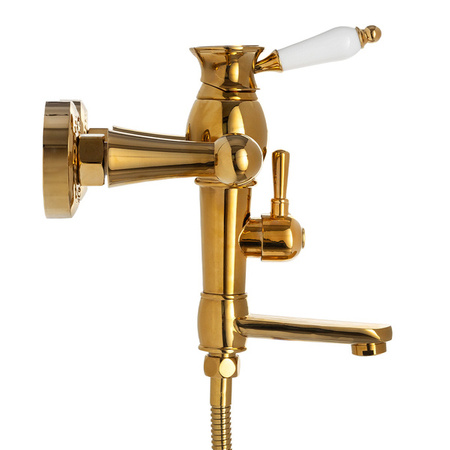 GRIFO DE BAÑERA VERONA DE PARED RETRO S-1185G DORADO