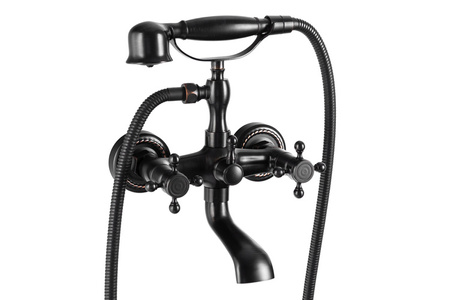 GRIFO DE BAÑERA DE PARED CAMILLA RETRO S-1167B NEGRO