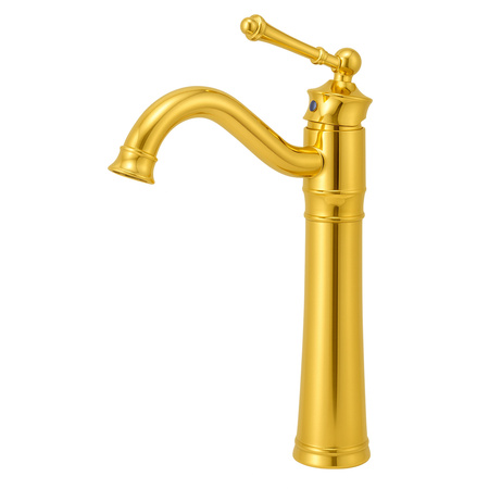 GRIFO DE LAVABO ADELITA ALTO RETRO S-1088G DORADO