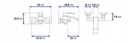 GRIFO DE BAÑERA NEIRA DE PARED S-1079 CROMO