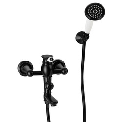 GRIFO DE BAÑERA VERONA DE PARED RETRO S-1185B NEGRO