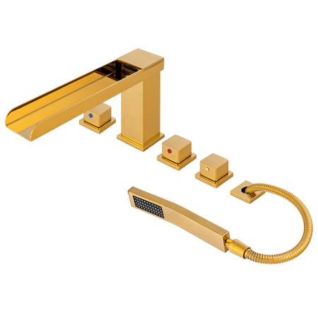 GRIFO DE BAÑERA DE 5 AGUJEROS S-1213G DORADO