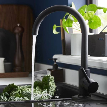 GRIFO DE COCINA ROSA PARA FREGADERO S-1003B NEGRO