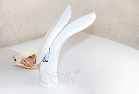 GRIFO DE LAVABO NEILA DE PIE BAJO S-1073W BLANCO