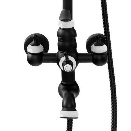 CONJUNTO DE DUCHA EXTERIOR RETRO MATILDA S-1201B NEGRO