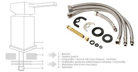 GRIFO DE BAÑERA CASCADE DE 3 AGUJEROS S-1006 CROMADO