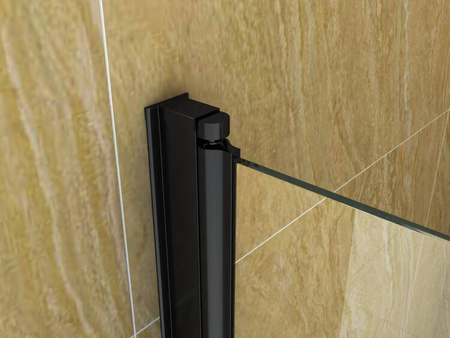 BIOMBO DE BAÑERA MARION DE 2 HOJAS 100X140 MÓVIL NEGRO