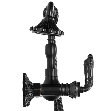 Grifo de bañera Isabella de ducha mural retro S-1183B negro