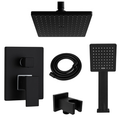 CONJUNTO DE DUCHA EMPOTRADO BASILIO S-1103 V3 NEGRO