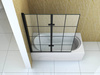 BIOMBO DE BAÑERA HAMILTON DE 2 HOJAS 100X150 FIJO NEGRO
