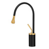 GRIFO DE LAVABO LUCA DE SOBREMESA GIRATORIO S-1192BG NEGRO/ORO
