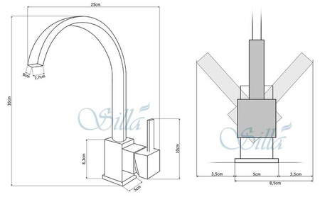 GRIFO DE LAVABO PURO ALTO GIRATORIO S-1004B NEGRO